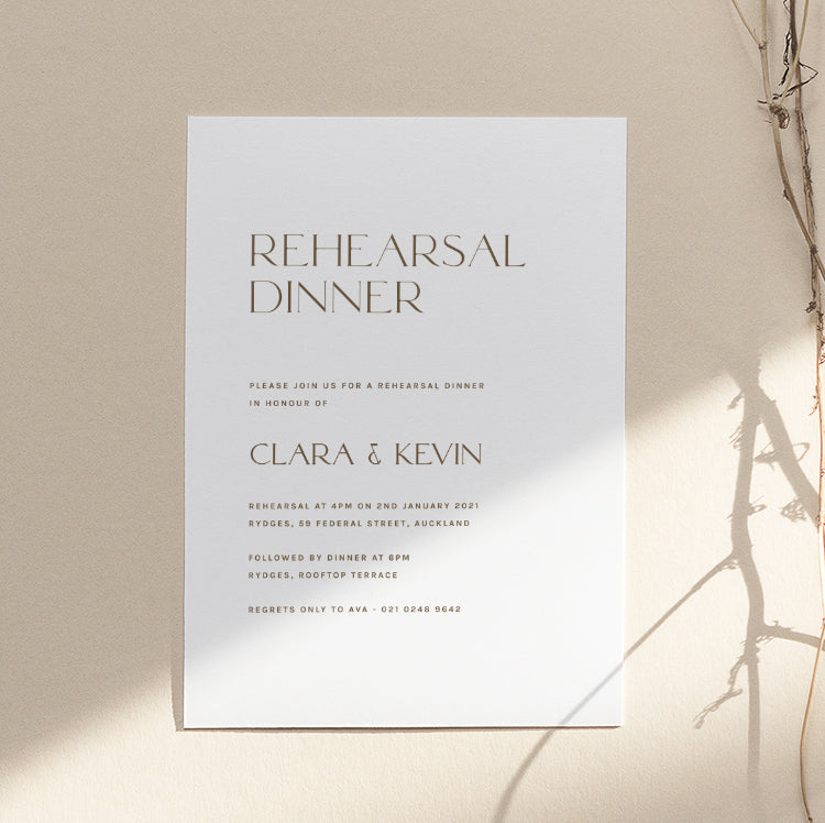 Minimalist Rehearsal Dinner Invitation Template