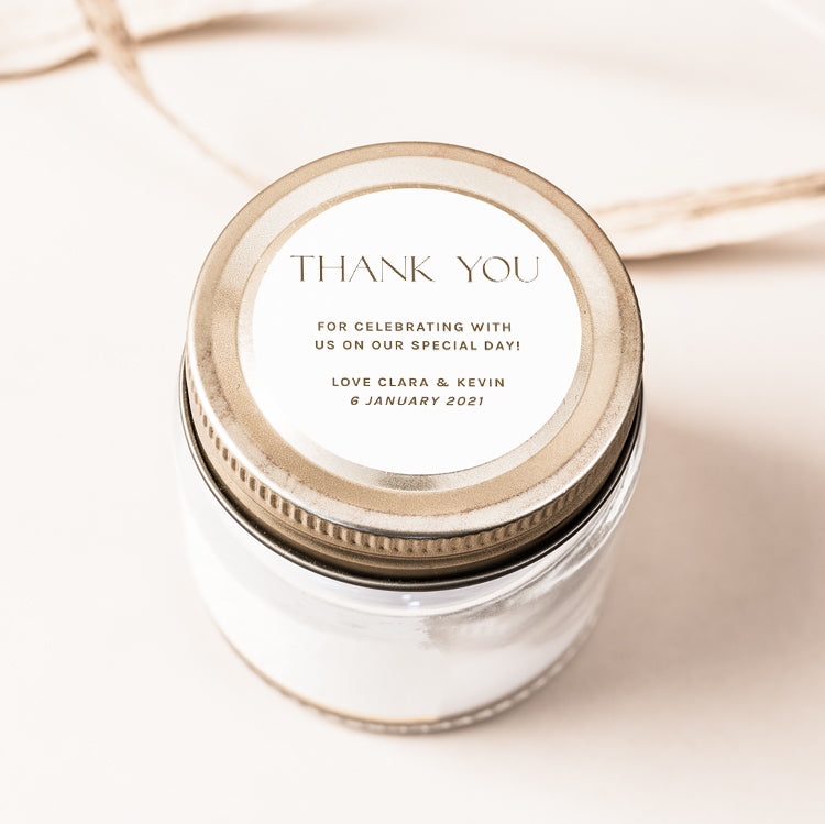 Minimalist Wedding Favour Tag & Sticker
