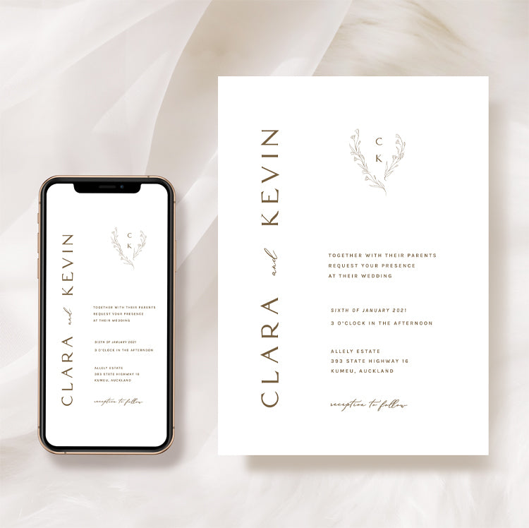 Minimalist Wedding Invitation Set