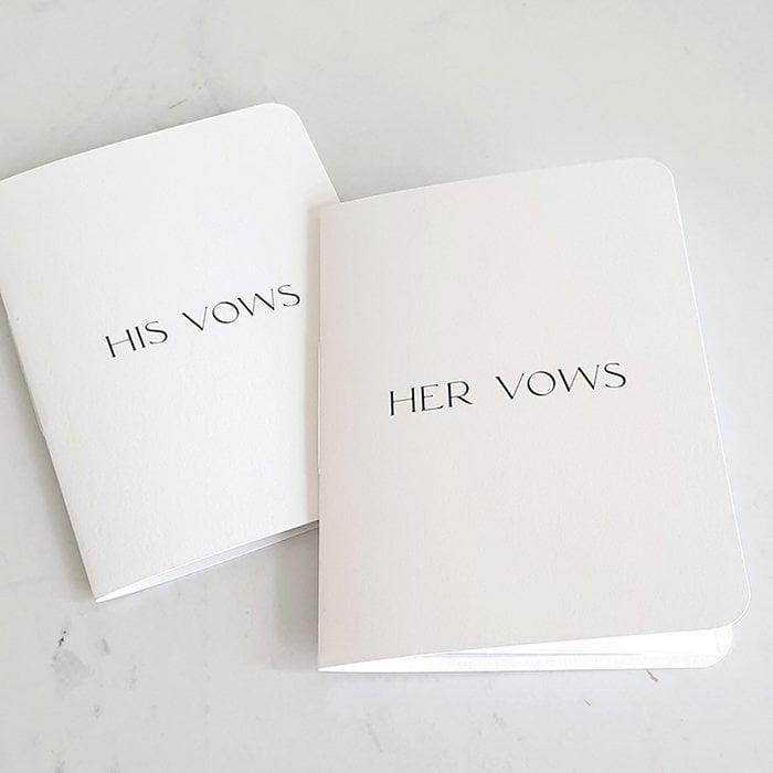Minimalist Wedding Vow Book Set