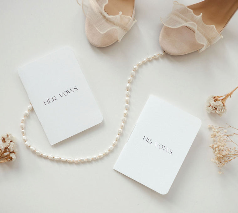 Minimalist Wedding Vow Book Set