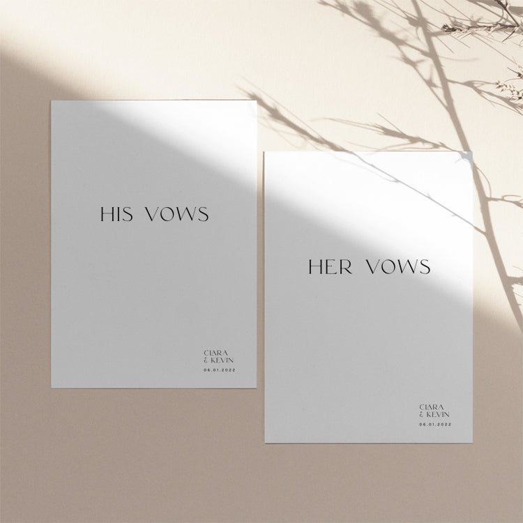 Minimalist Wedding Vow Book Template