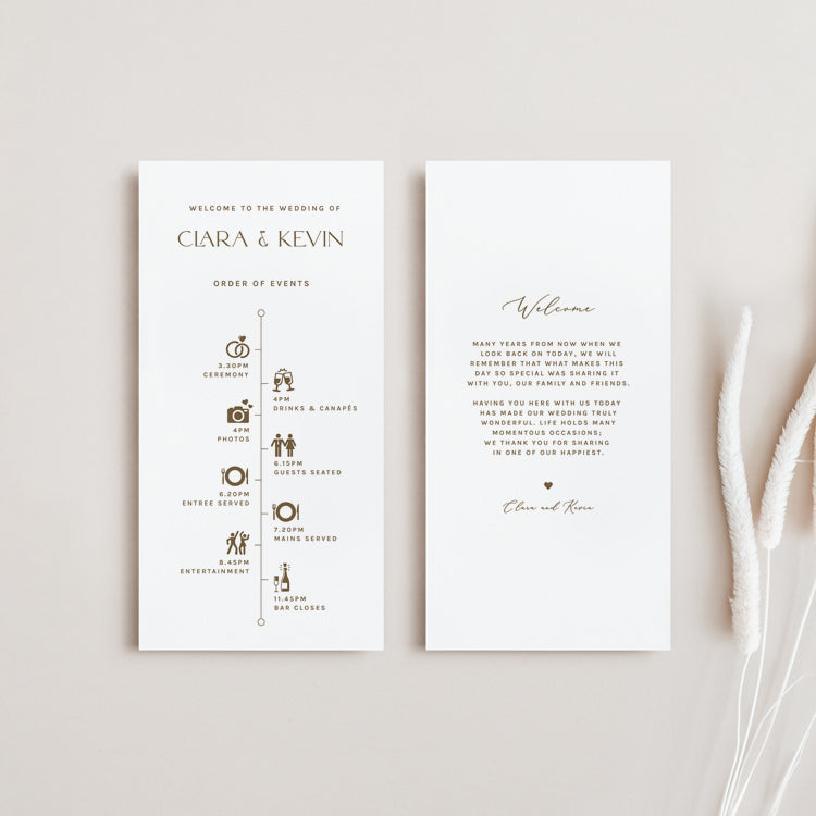 Minimalist Wedding Welcome Bag Note Template