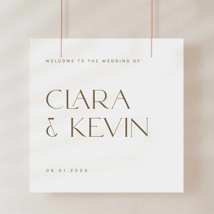 Minimalist Wedding Welcome Sign Template