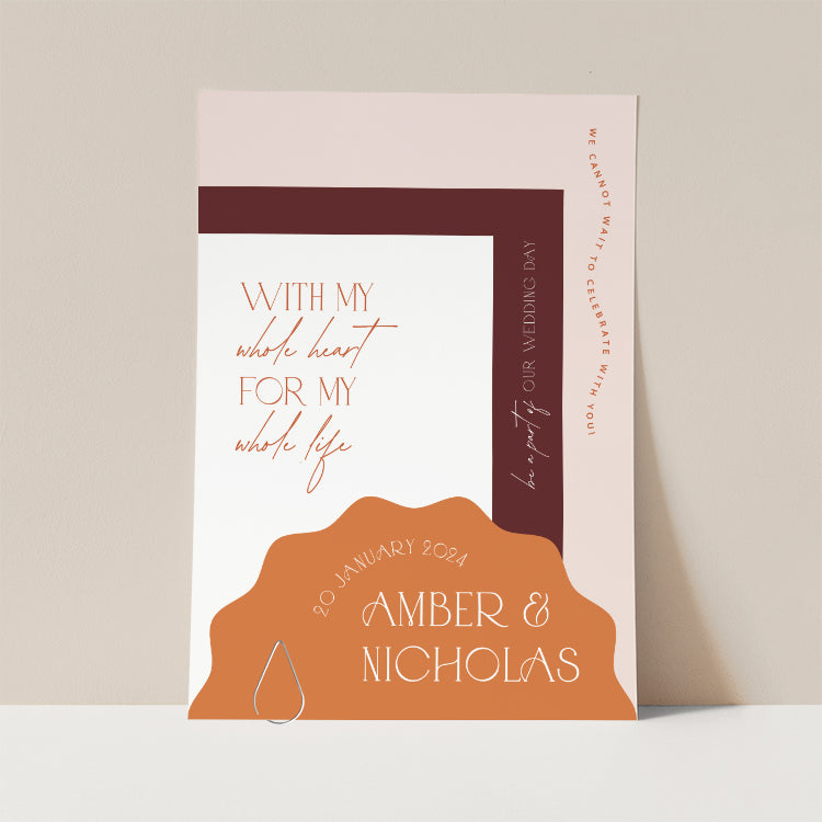 modern and minimalist wedding invitations