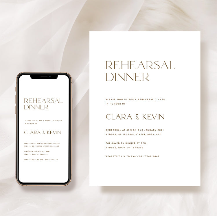 Minimalist Rehearsal Dinner Invitation Template