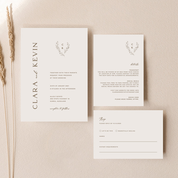 minimalist wedding invitations