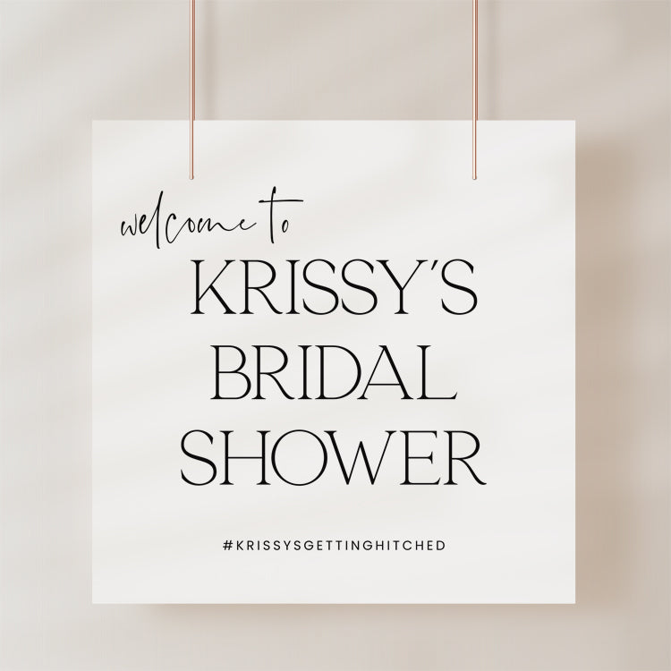 Modern Bridal Shower Welcome Sign Template