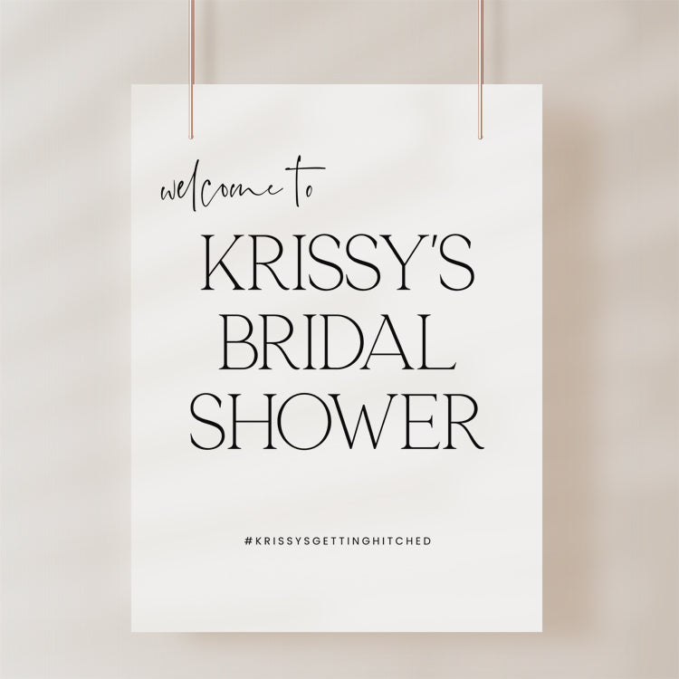 Modern Bridal Shower Welcome Sign Template