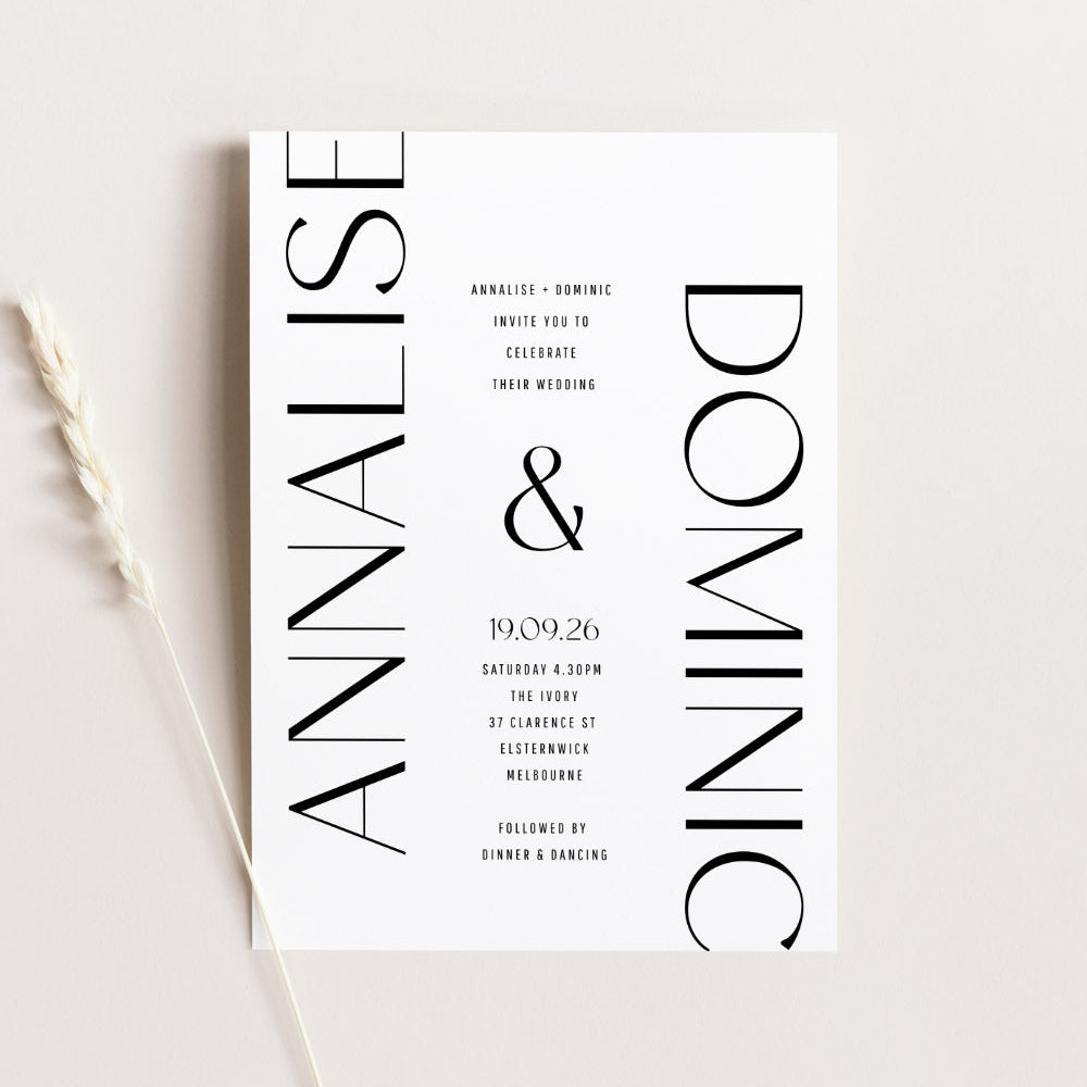 Modern Minimalist Wedding Invitations