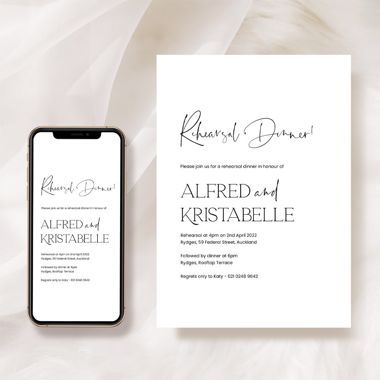 Modern Rehearsal Dinner Invitation Template