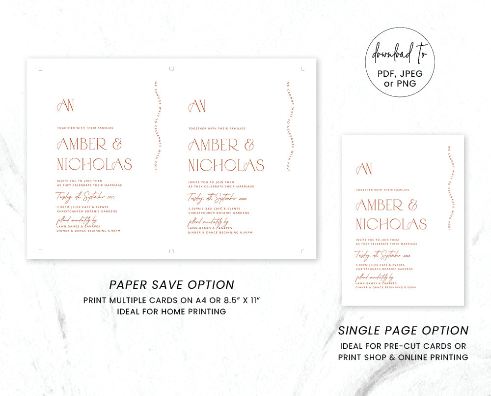 Modern Rustic Wedding Invitation | Designer Wedding Cards – TimberWink ...