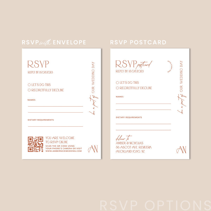 Modern Rustic Wedding Invitation Suite