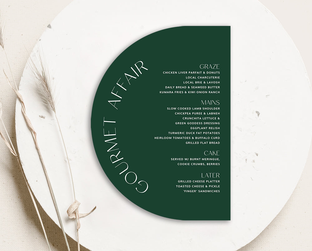 Modern Wedding Arch Menu Card Template