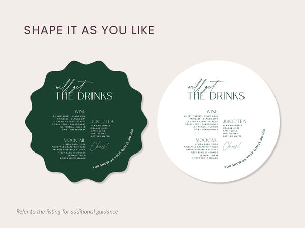 Modern Wedding Bar Sign Template Online TimberWink Studio AU Modern Wedding Bar Sign Template Online TimberWink Studio AU