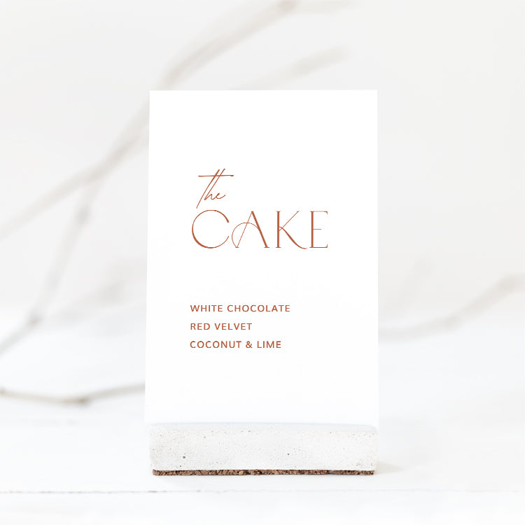 Modern Wedding Cake Sign Template