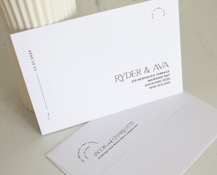 Modern Wedding Envelope Address Template