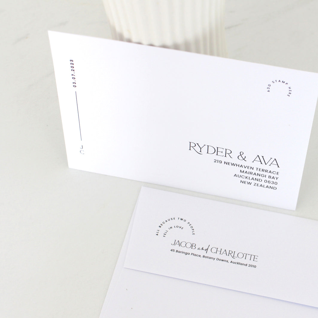 Modern Wedding Envelope Address Template