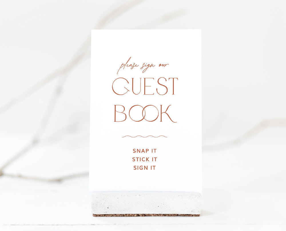 Modern Wedding Guest Book Sign Template