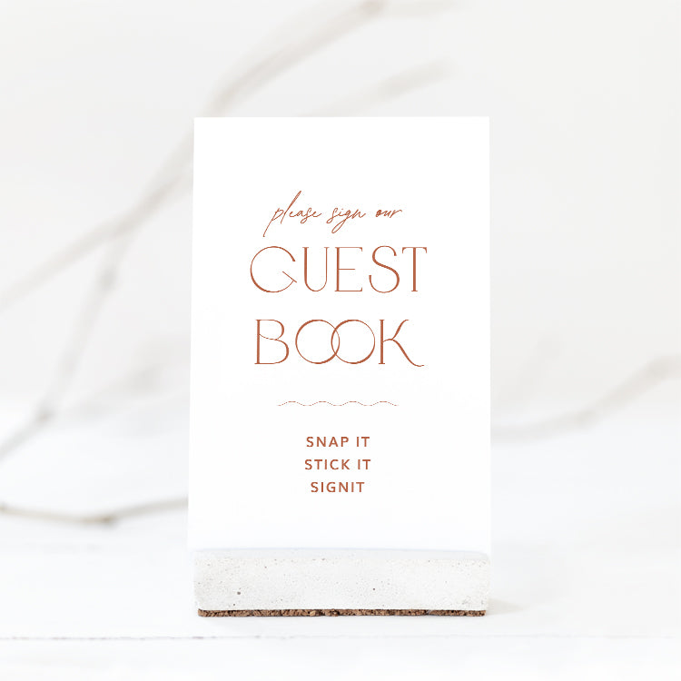 Modern Wedding Guest Book Sign Template