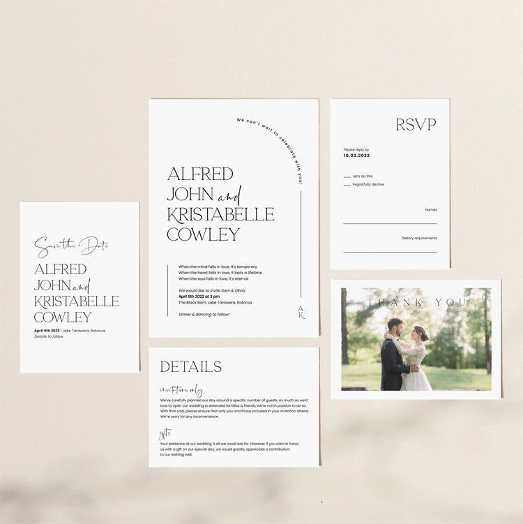 Modern Wedding Invitation Suite