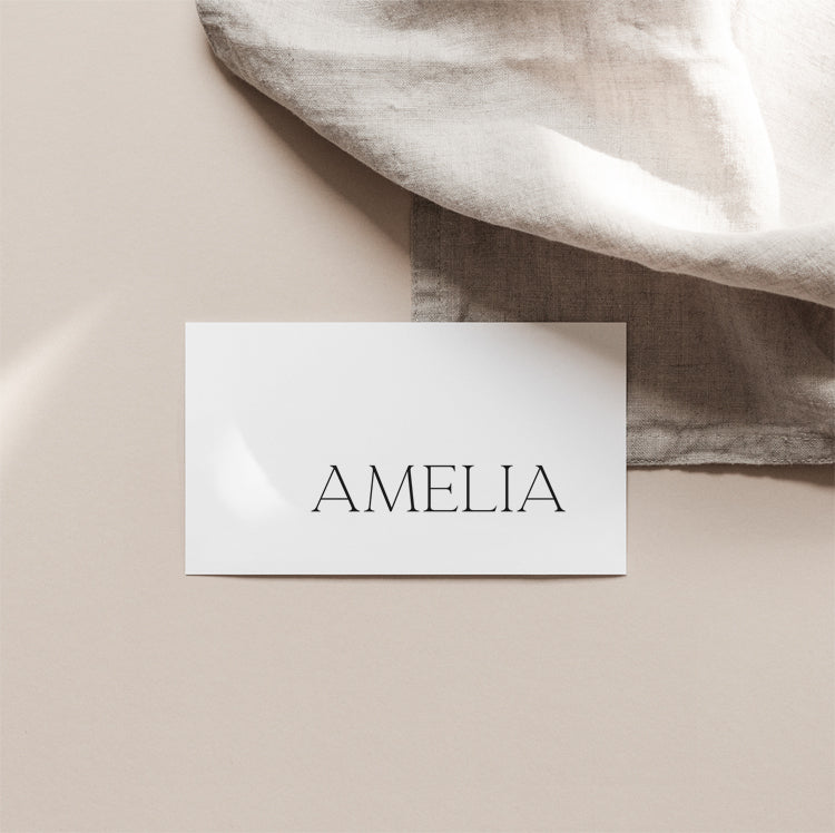 Modern Wedding Place Card Template