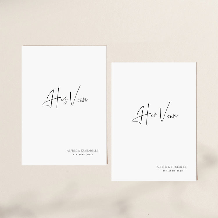 Modern Wedding Vow Book Template