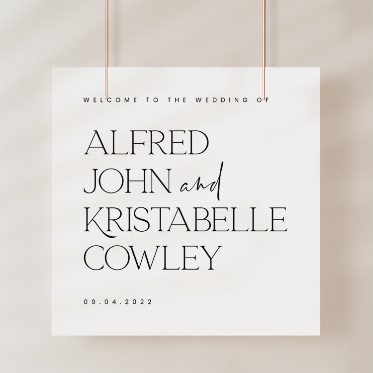 Modern Wedding Welcome Sign Template