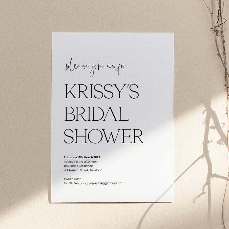 Modern Bridal Shower Invitation Template