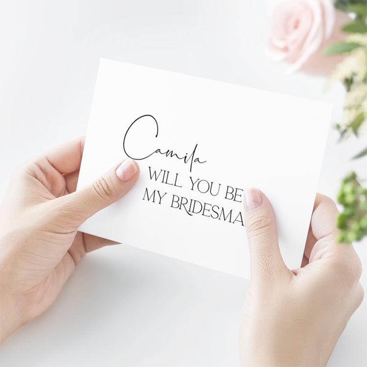 Modern Will You Be My Bridesmaid Card Template