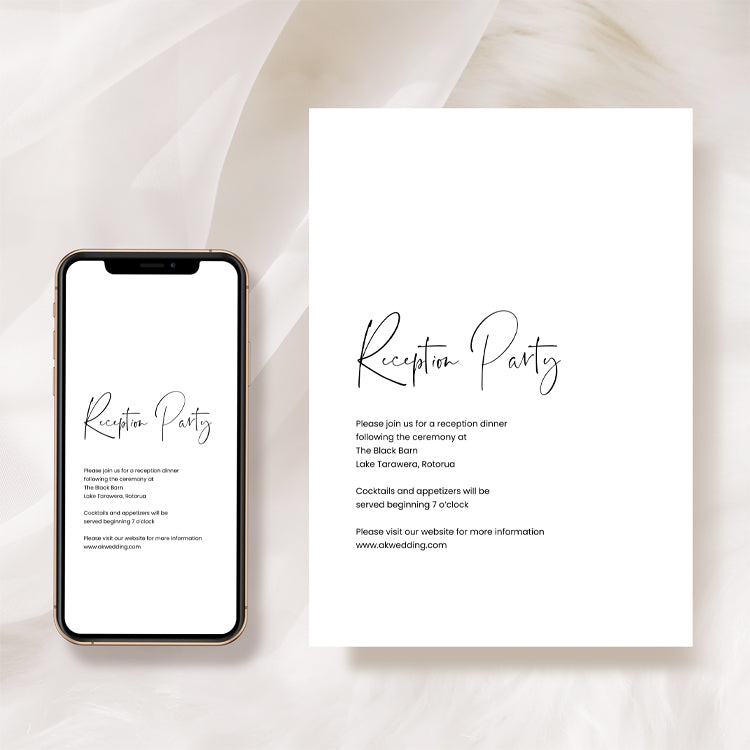 Modern Wedding Reception Invitation Template