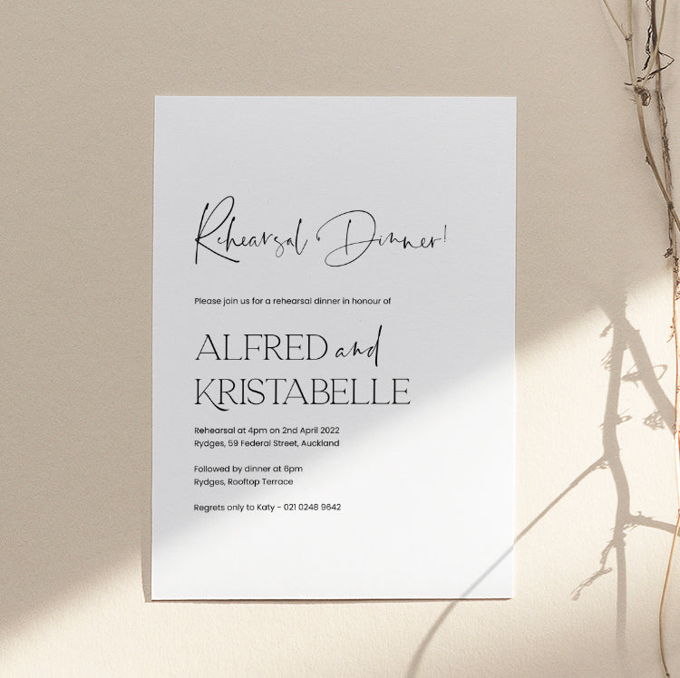 Modern Rehearsal Dinner Invitation Template