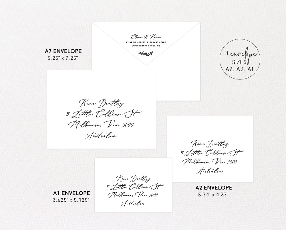 Modern Calligraphy Envelope Address Template