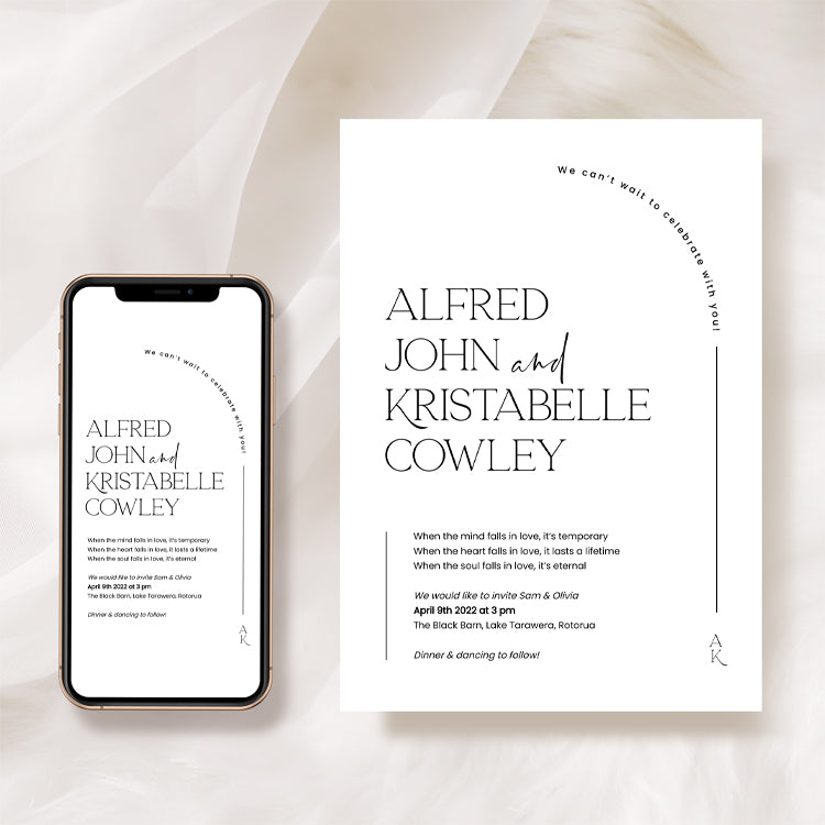 Modern Wedding Invitation Set