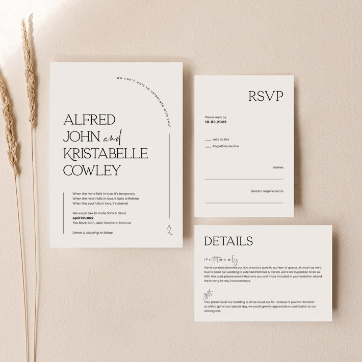 Modern Wedding Invitation Set