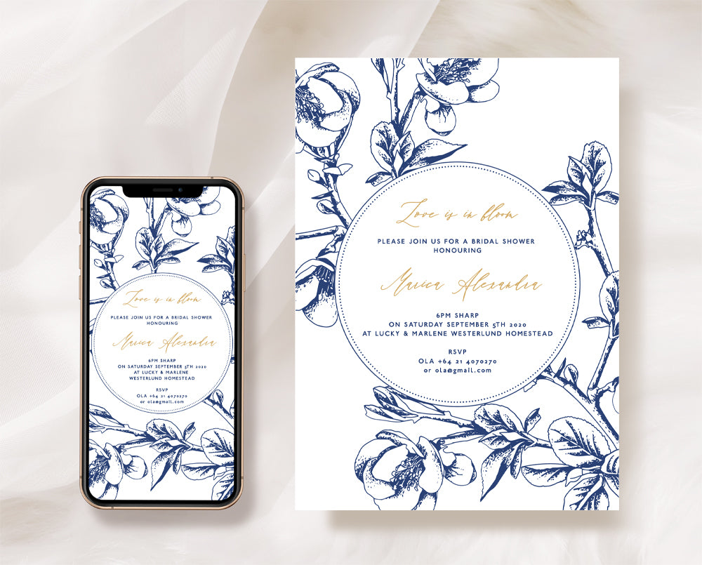 Cherry Blossom Bridal Shower Invitation Template