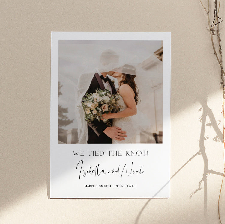 Photo Elopement Announcements & Cards