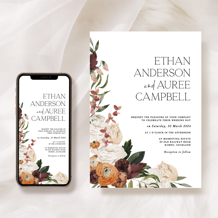 Rustic Wedding Invitation Set