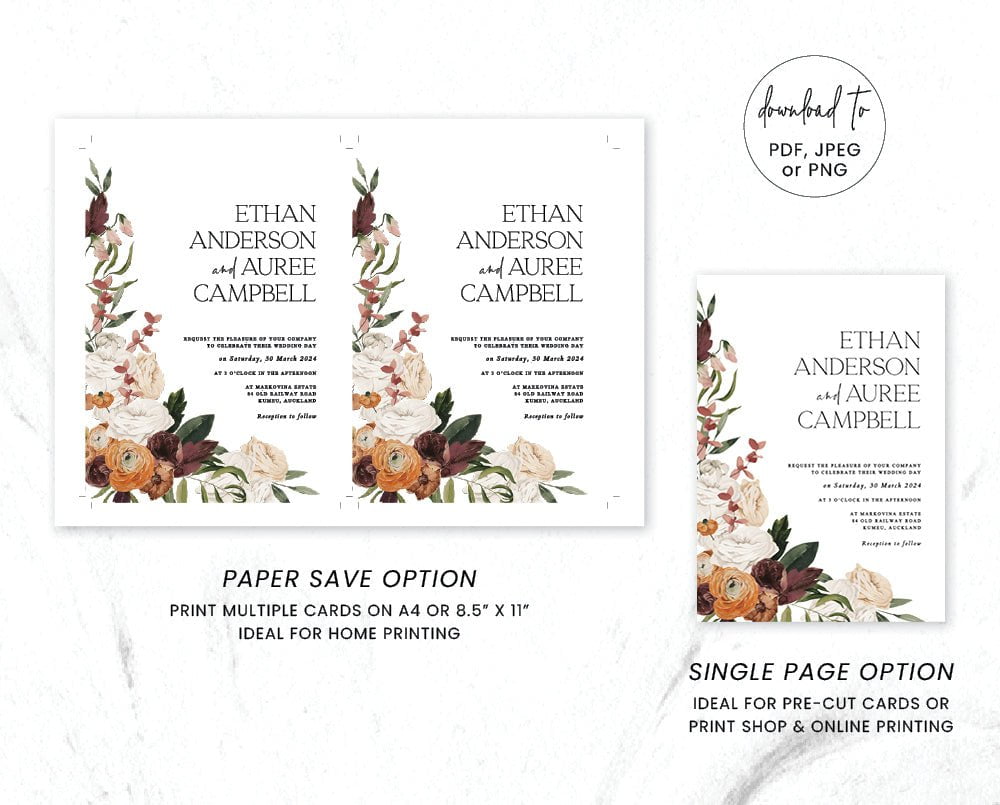 Rustic Wedding Invites