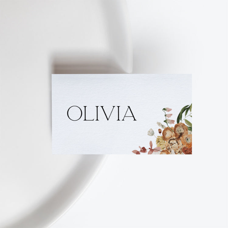 Rustic Wedding Place Card Template