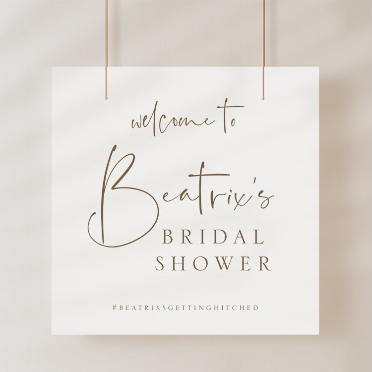 Simple Bridal Shower Welcome Sign Template