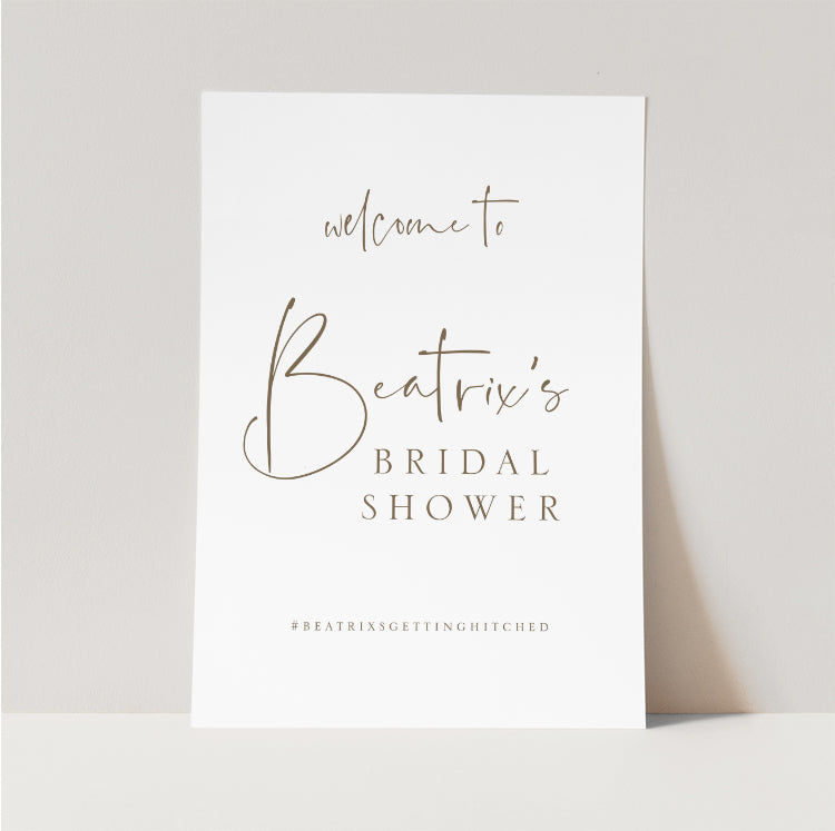 Simple Bridal Shower Welcome Sign Template