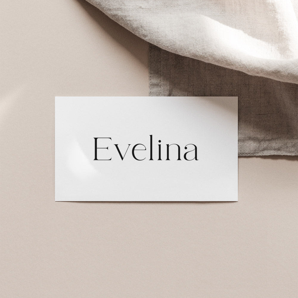 Simple Elegant Wedding Place Card