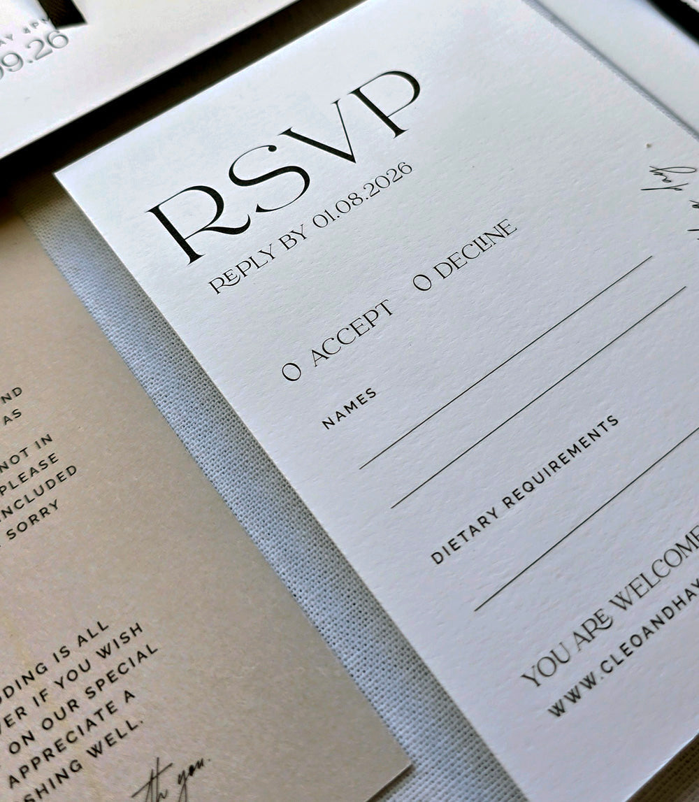 Simple Elegant Wedding RSVP Card