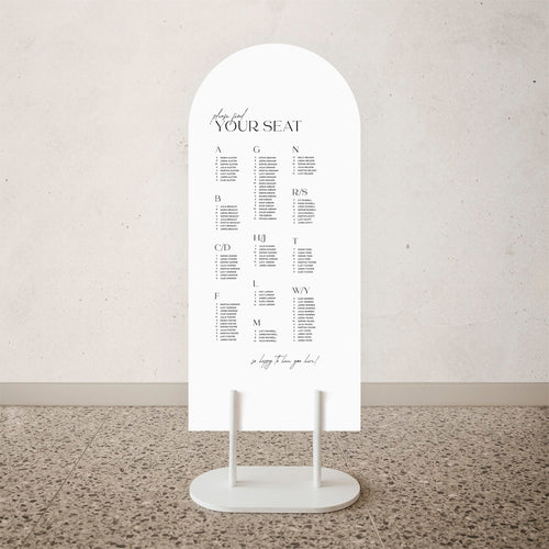 Simple Elegant Linen Seating Chart Template, AU TWS