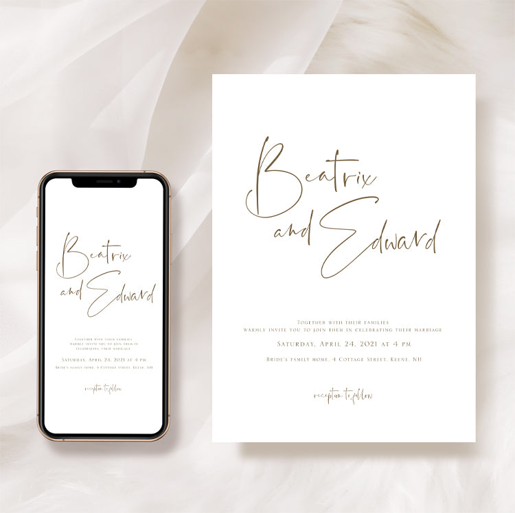 Simple Wedding Invitation Suite