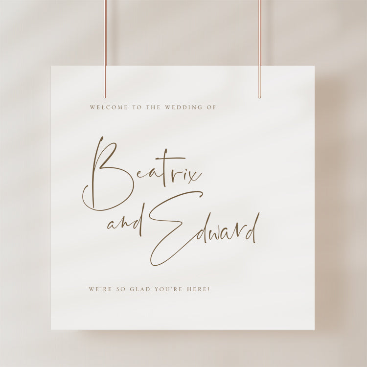 Simple Wedding Welcome Sign Template