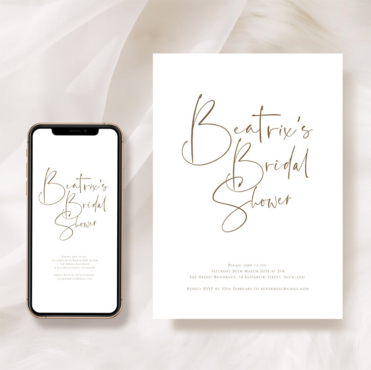 Simple Bridal Shower Invitation Template