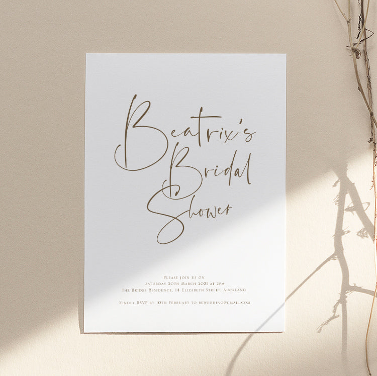 Simple Bridal Shower Invitation Template