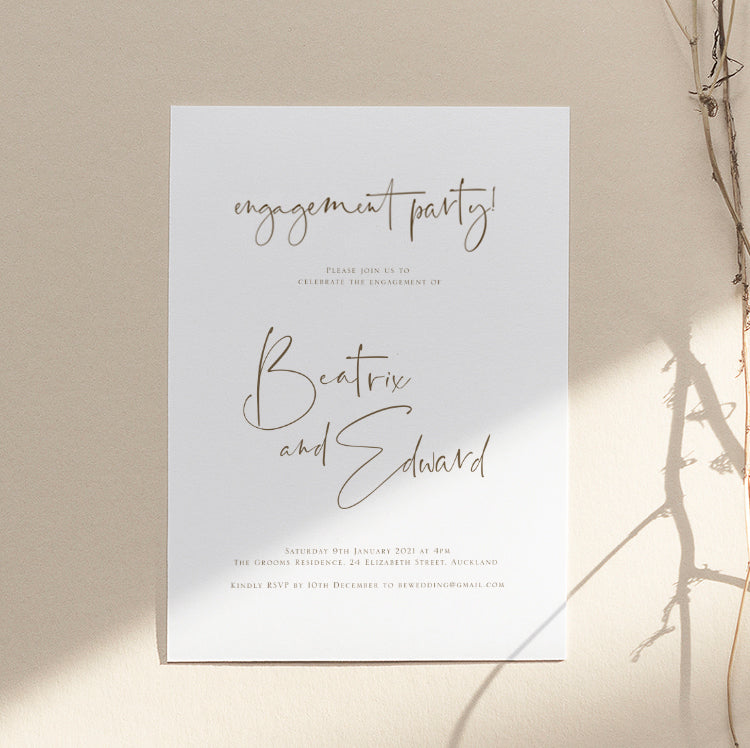 Simple Engagement Party Invitation Template